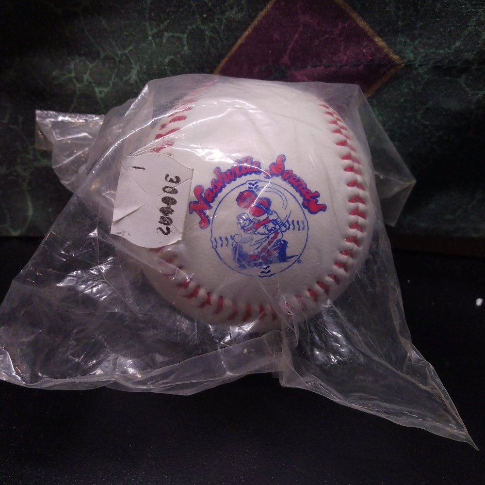 Baseball with the old Nashville Sounds and BP Logos on it